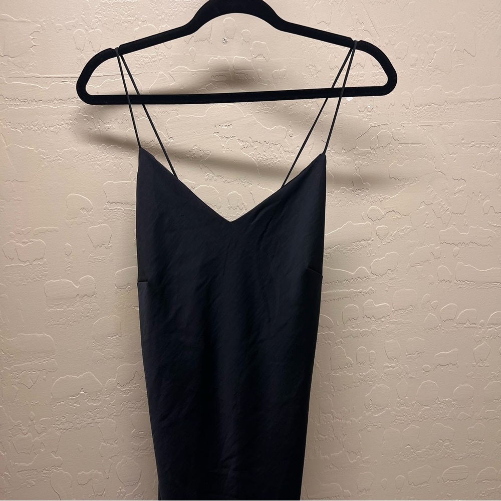Fabletics Black Open-back Slip Dress Size M
